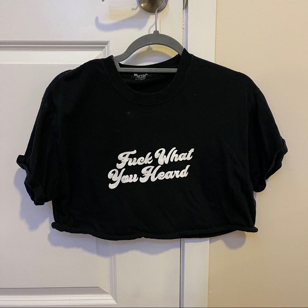 Black Cropped T-Shirt